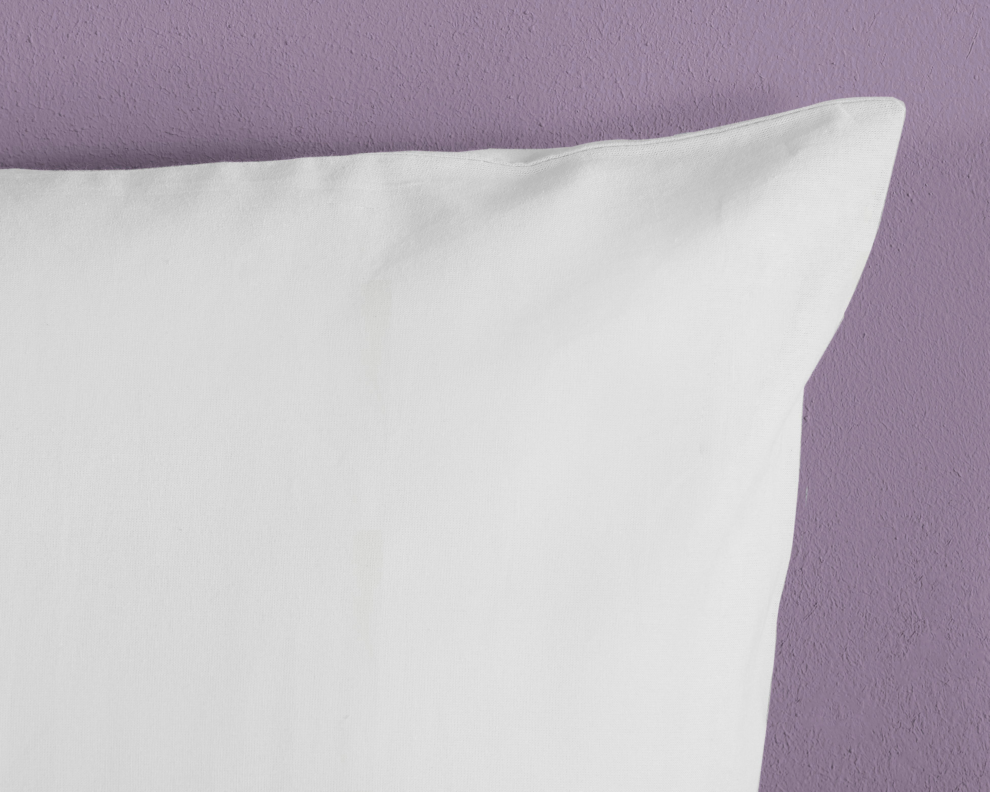 Thumbnail - Baumwoll Bettwäsche Satin weiß Baumwolle B/L: ca. 135x200 cm