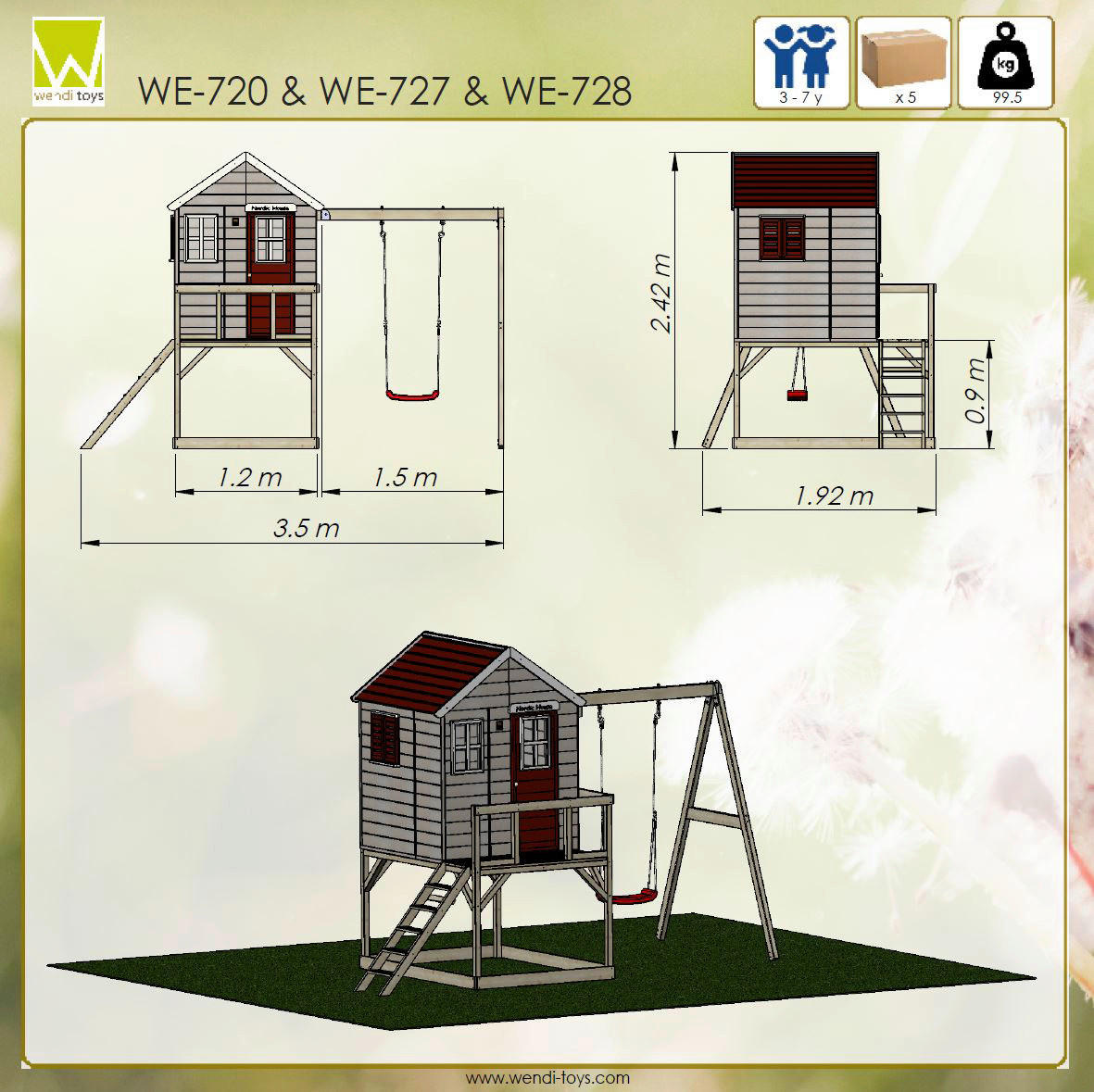 Wendi Toys Spielhaus Zebra natur B/H/T: ...