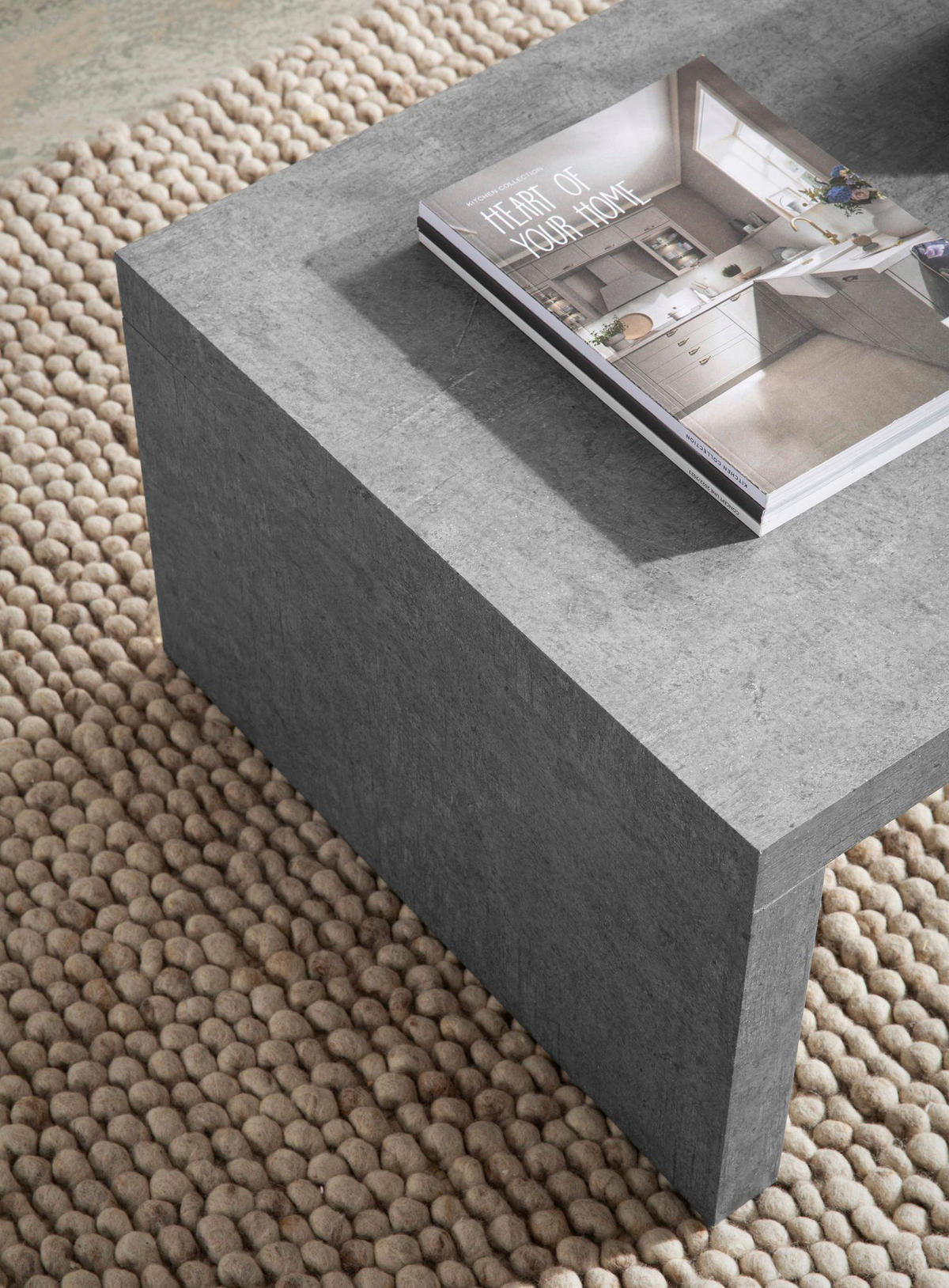 Couchtisch Beton Optik B/H/T: ca. 110x35x55 cm Couchtisch - Beton (110,00/35,00/55,00cm) - Wohnling