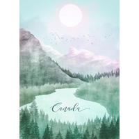 Komar Poster Vintage Travel Canada Landschaft B/L: ca. 50x70 cm Vintage Travel Canada - (50,00/70,00cm) - Komar