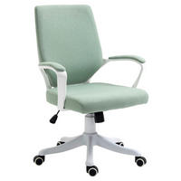 Drehstuhl 921-536GN grün weiß 921-536GN - weiß/grün (62,00/92,00/69,00cm) - Vinsetto