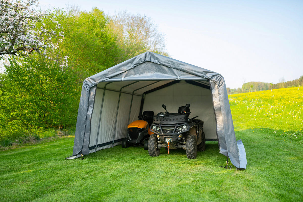 ShelterLogic Weidezelt 18m² grau Kunststoff 18m² - grau - ShelterLogic