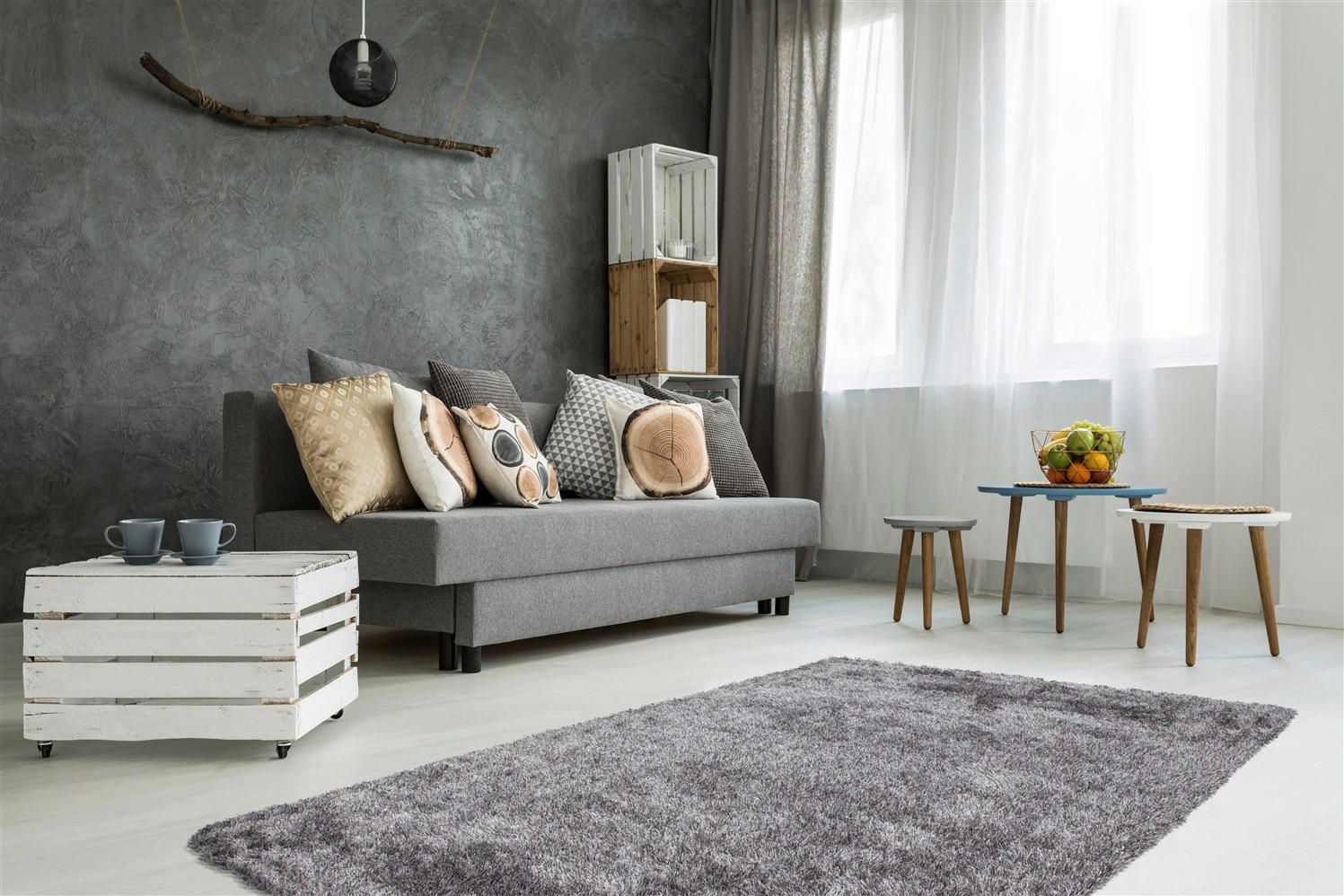 Thumbnail - Kayoom Hochflorteppich Diamond 725 grau B/H/L: ca. 160x4x230 cm