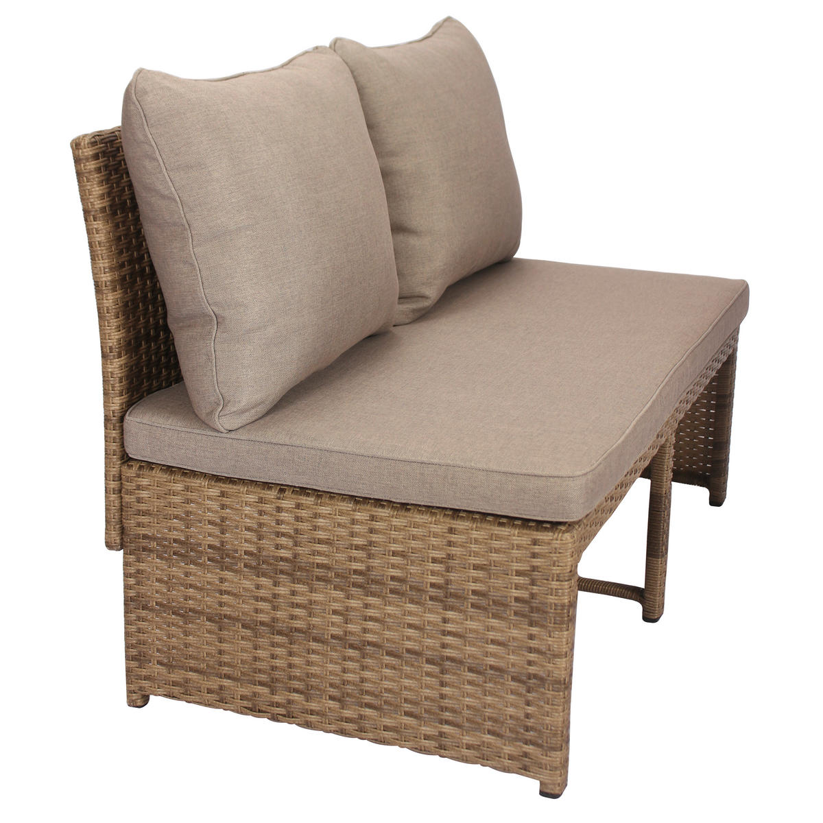 POCOline Gartensitzgruppe Lund braun Polyrattangeflecht Lund - braun/natur - POCOline