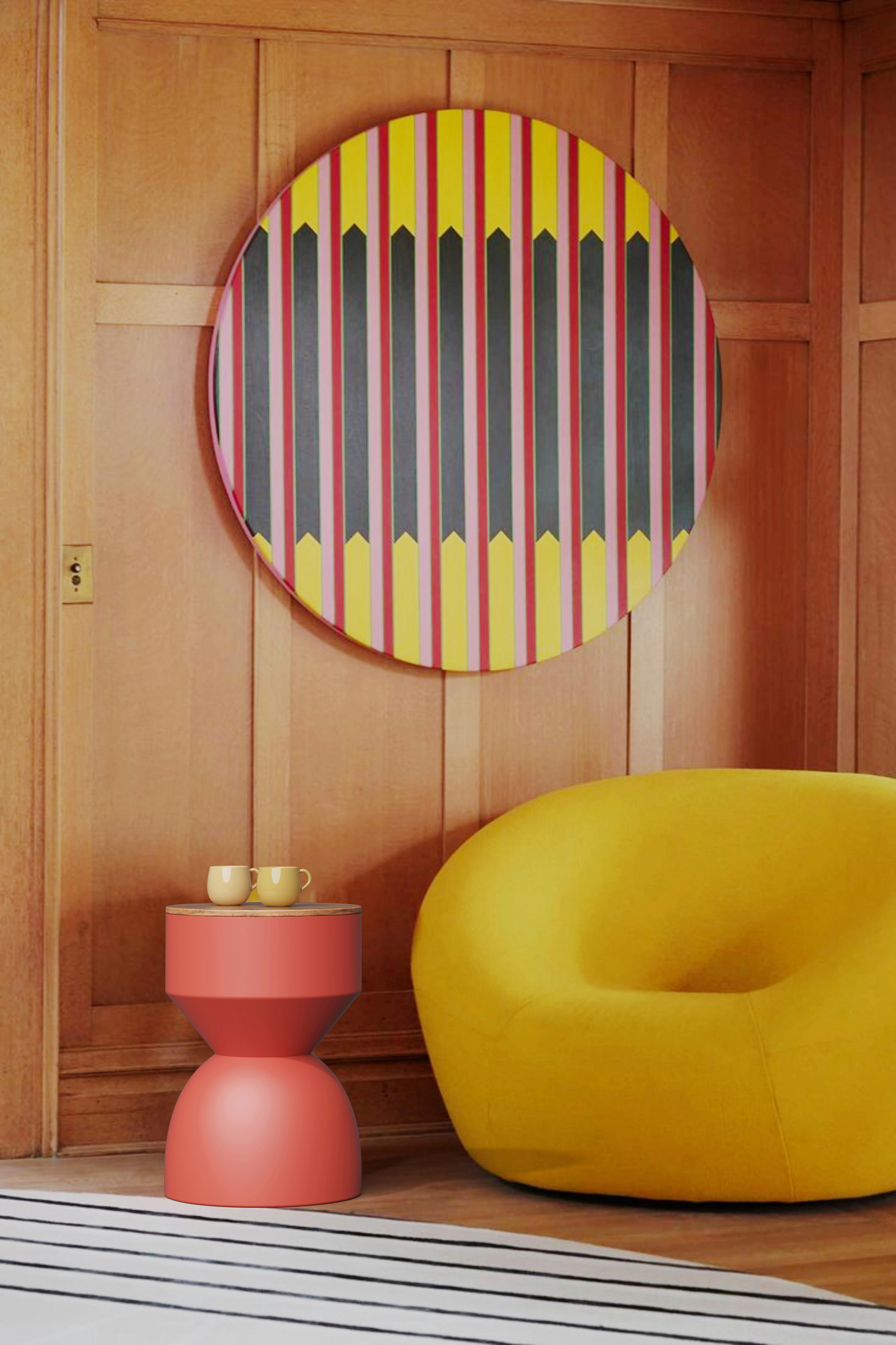 Thumbnail - Beistelltisch Lino braun Mango H/D: ca. 41x30 cm