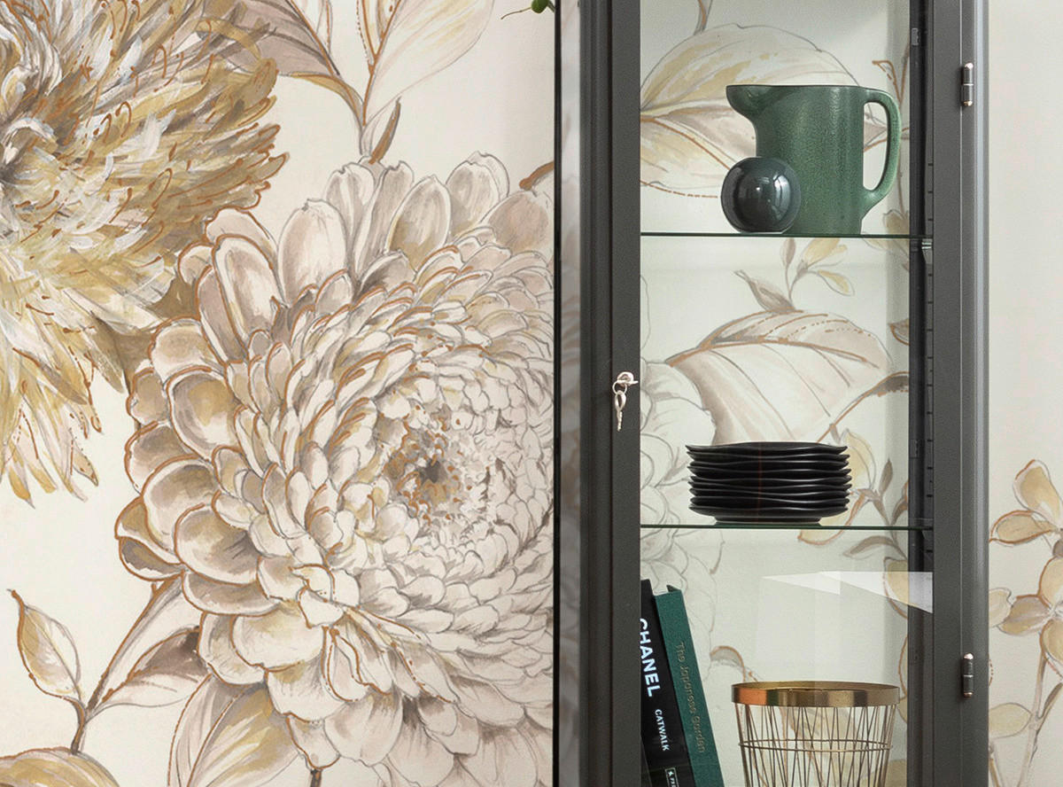 Komar Fototapete Vintage Chrysanthemum B/L: ca. 200x250 cm Vintage Chrysanthemum - (200,00/250,00cm) - Komar