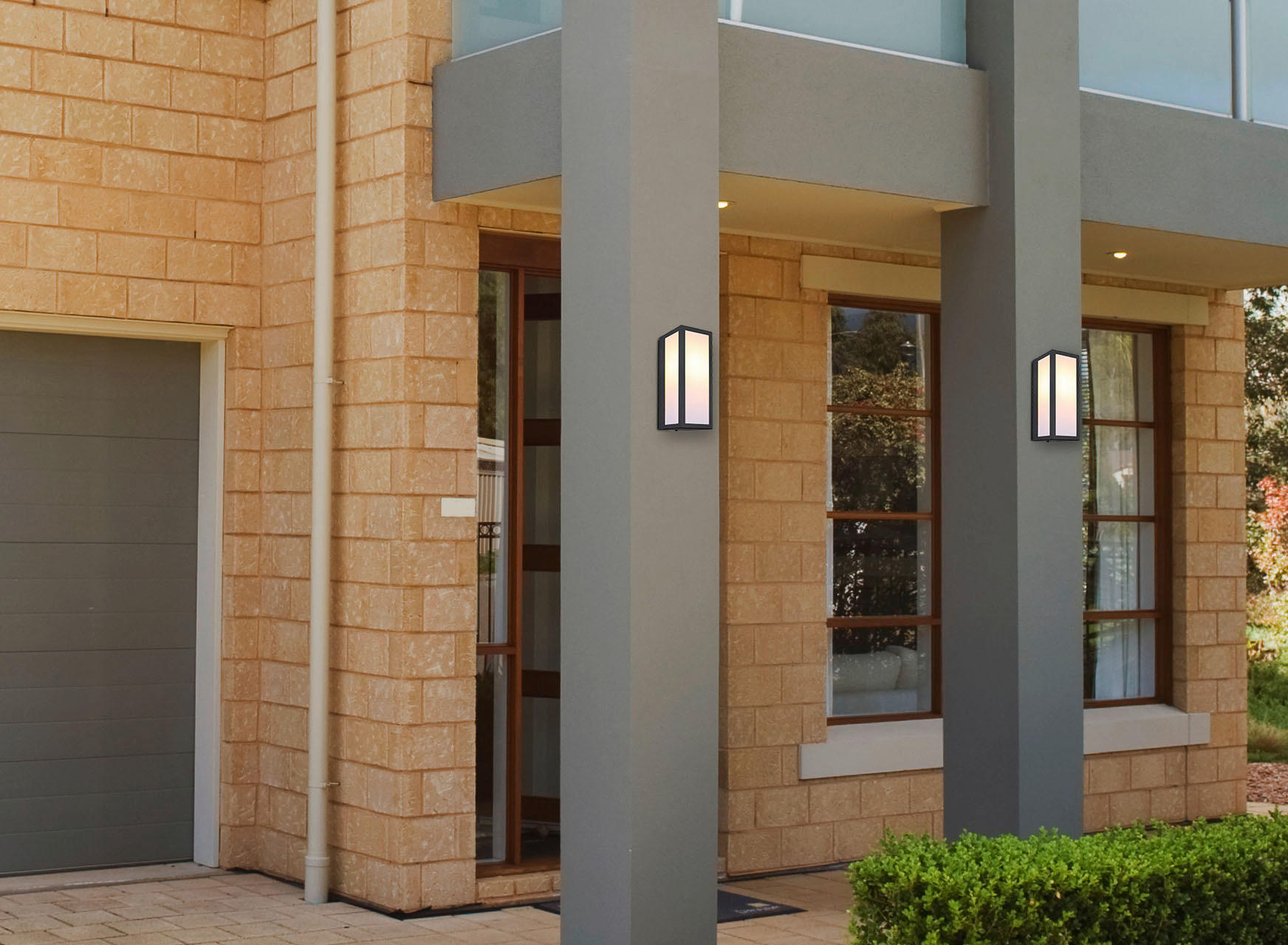 Thumbnail - Außenleuchte schwarz B/H/L: ca. 14x35x16 cm