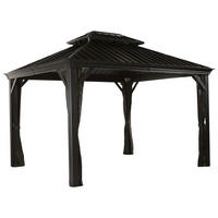 Sojag Pavillon-Vorhang-Set Messina/Mykonos dunkelgrau Polyester Messina/Mykonos - dunkelgrau - Sojag
