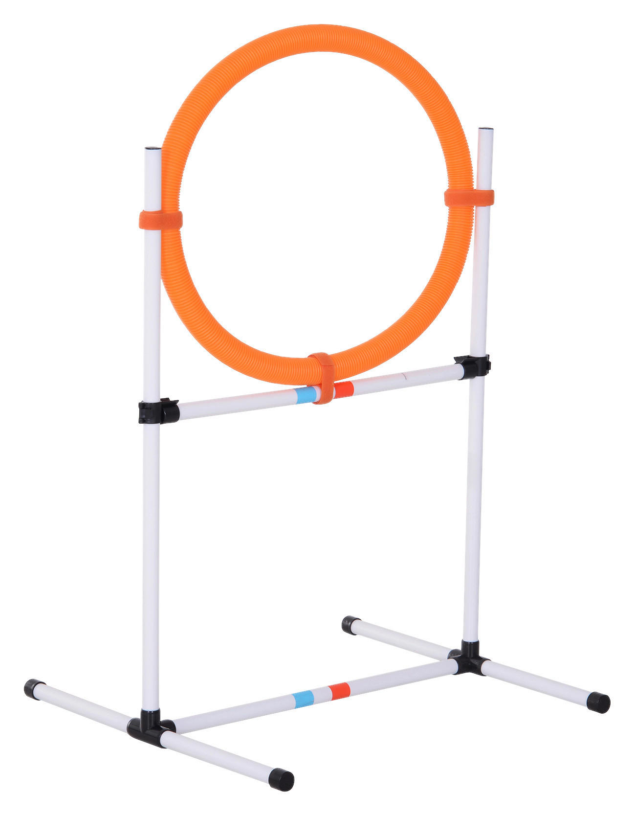 PawHut Hundetrainingsset orange Kunststoff Hundetrainingsset mit Springring - orange/weiß - PawHut