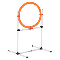 PawHut Hundetrainingsset orange Kunststoff Hundetrainingsset mit Springring - orange/weiß - PawHut