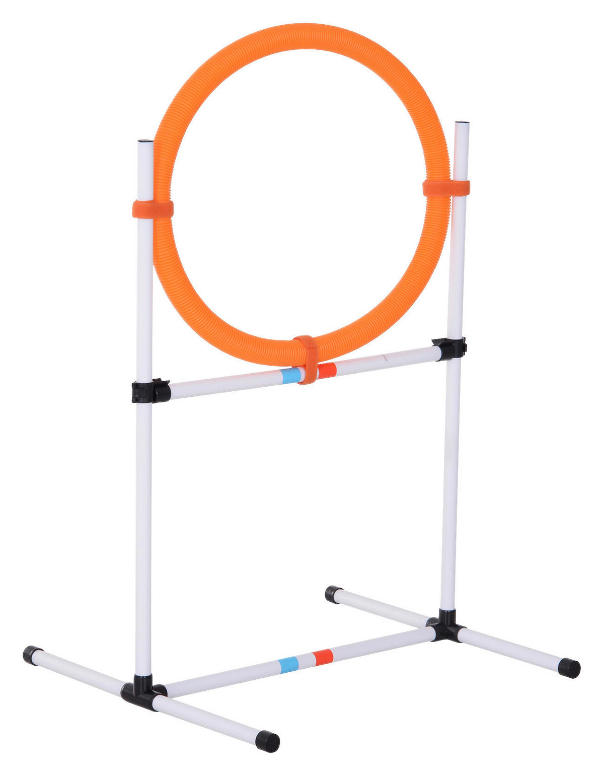 PawHut Hundetrainingsset orange Kunststoff Hundetrainingsset mit Springring - orange/weiß - PawHut
