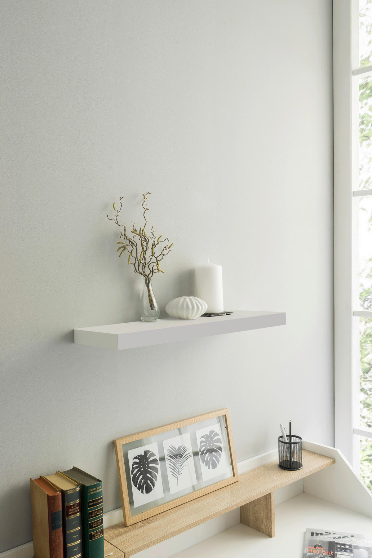 Wandboard Shelvy 60 weiß B/H/T: ca. 60x4x24 cm Shelvy 60 - weiß (60,00/4,00/24,00cm)