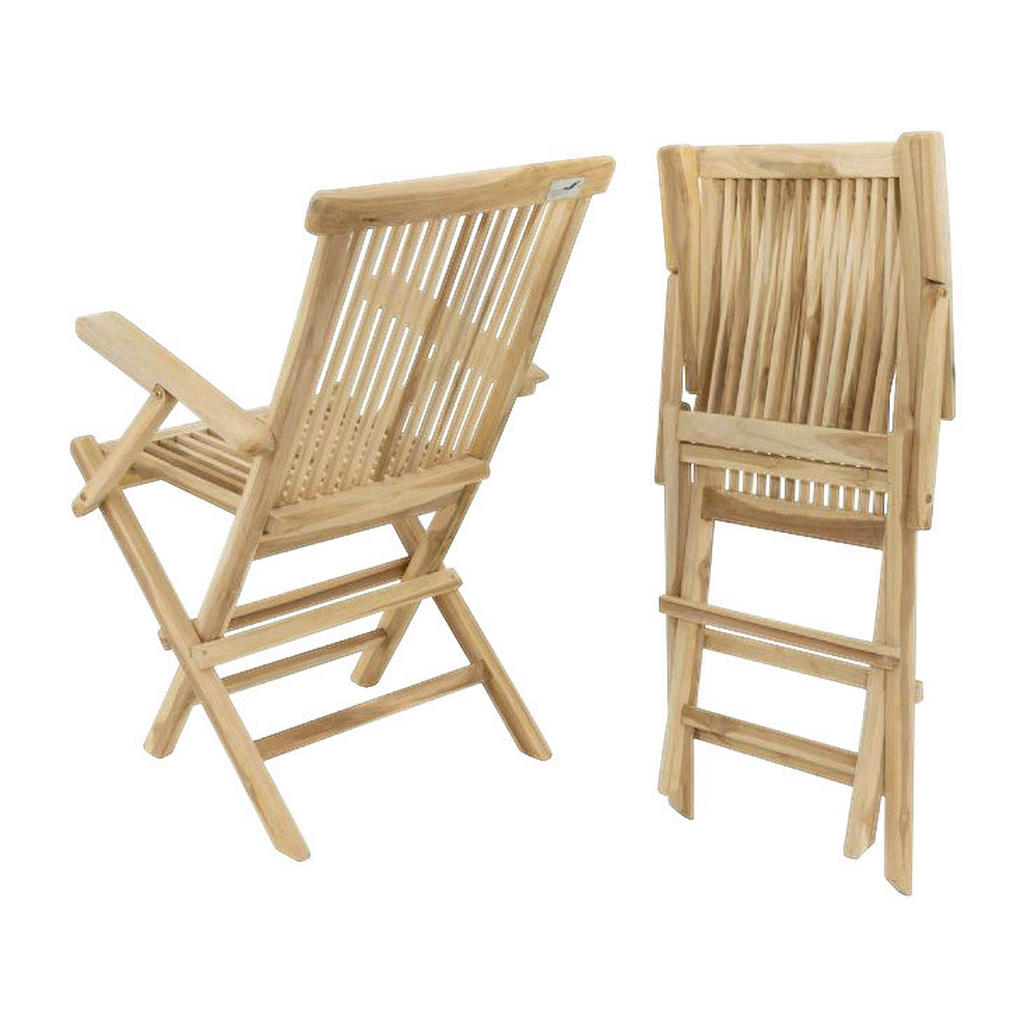 VCM Gartenstuhl 4er Set braun Teakholz B... VCM Gartenstuhl 4er Set braun Teakholz B...