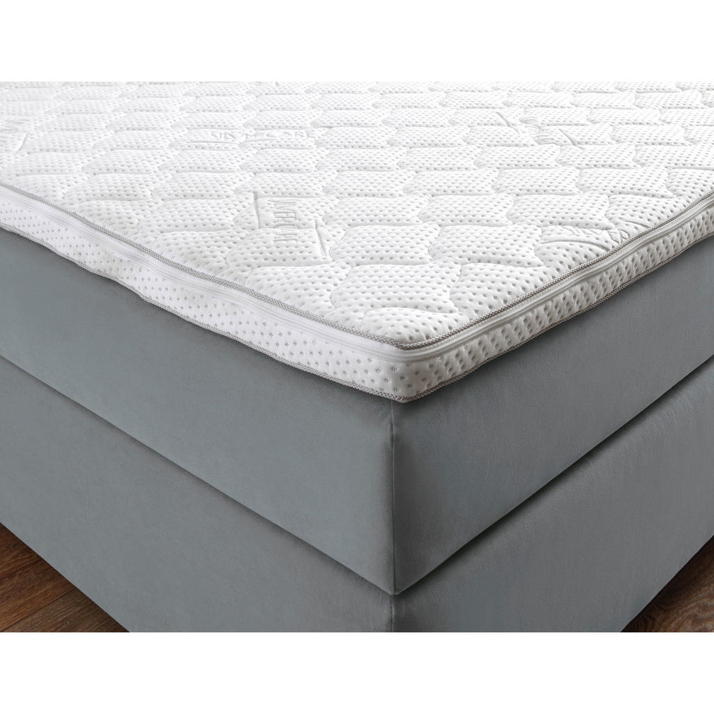 Thumbnail - Boxspringbett Nairobi hellgrau Liegefläche B/L: ca. 180x200 cm