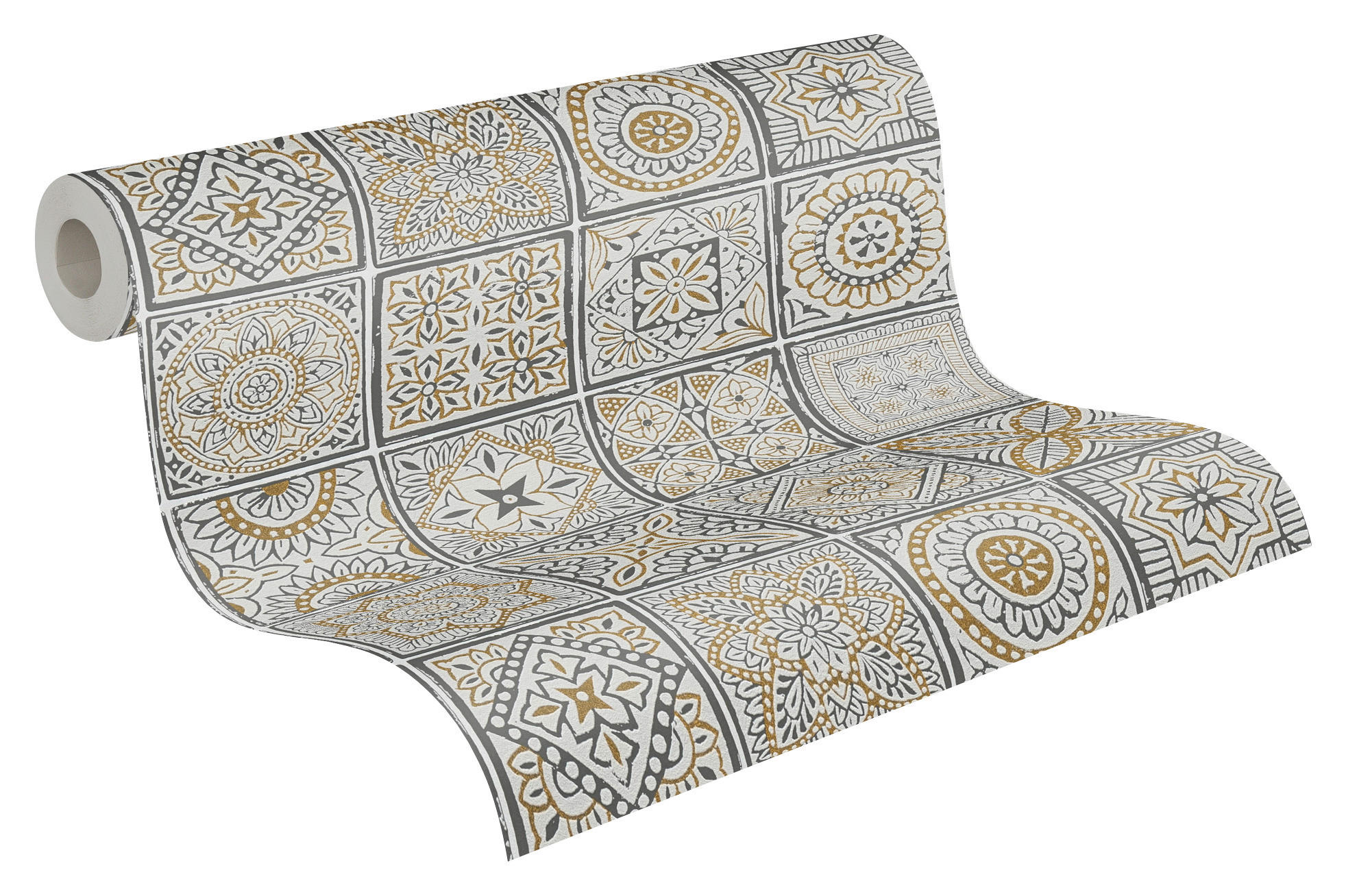 A.S.Creation Vliestapete Terra Fliesen gold B/L: ca. 53x1005 cm Terra - gold (53,00/1005,00cm) - A.S.Creation