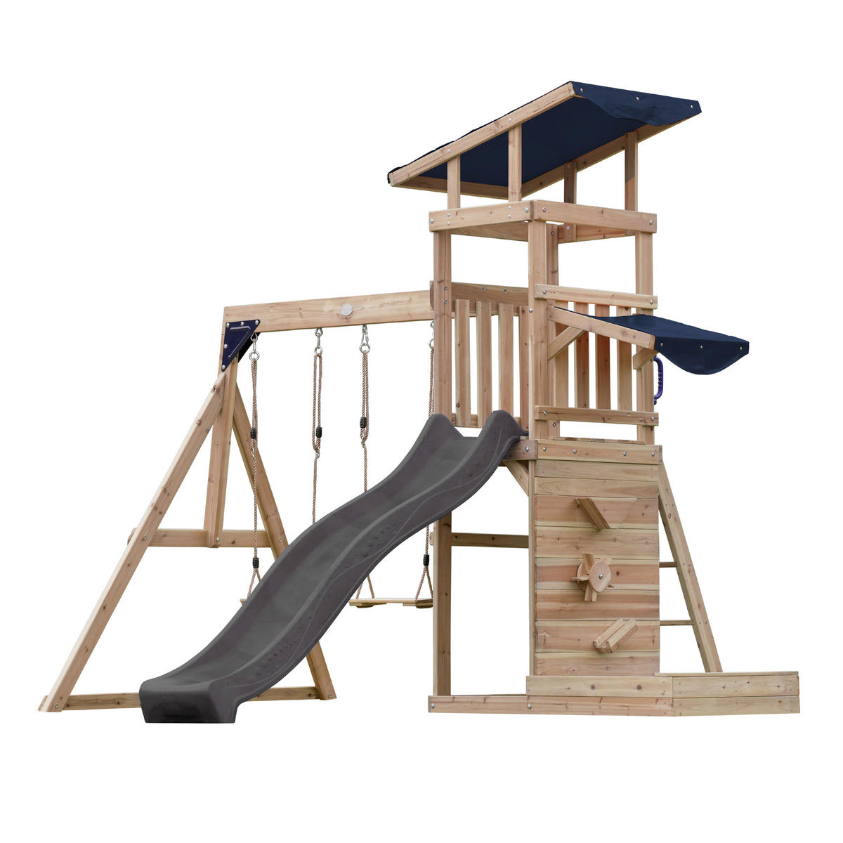 AXI Spielturm Malik grau B/H/L: ca. 345x270x336 cm Malik - braun/grau (336,00/345,00/270,00cm) - AXI