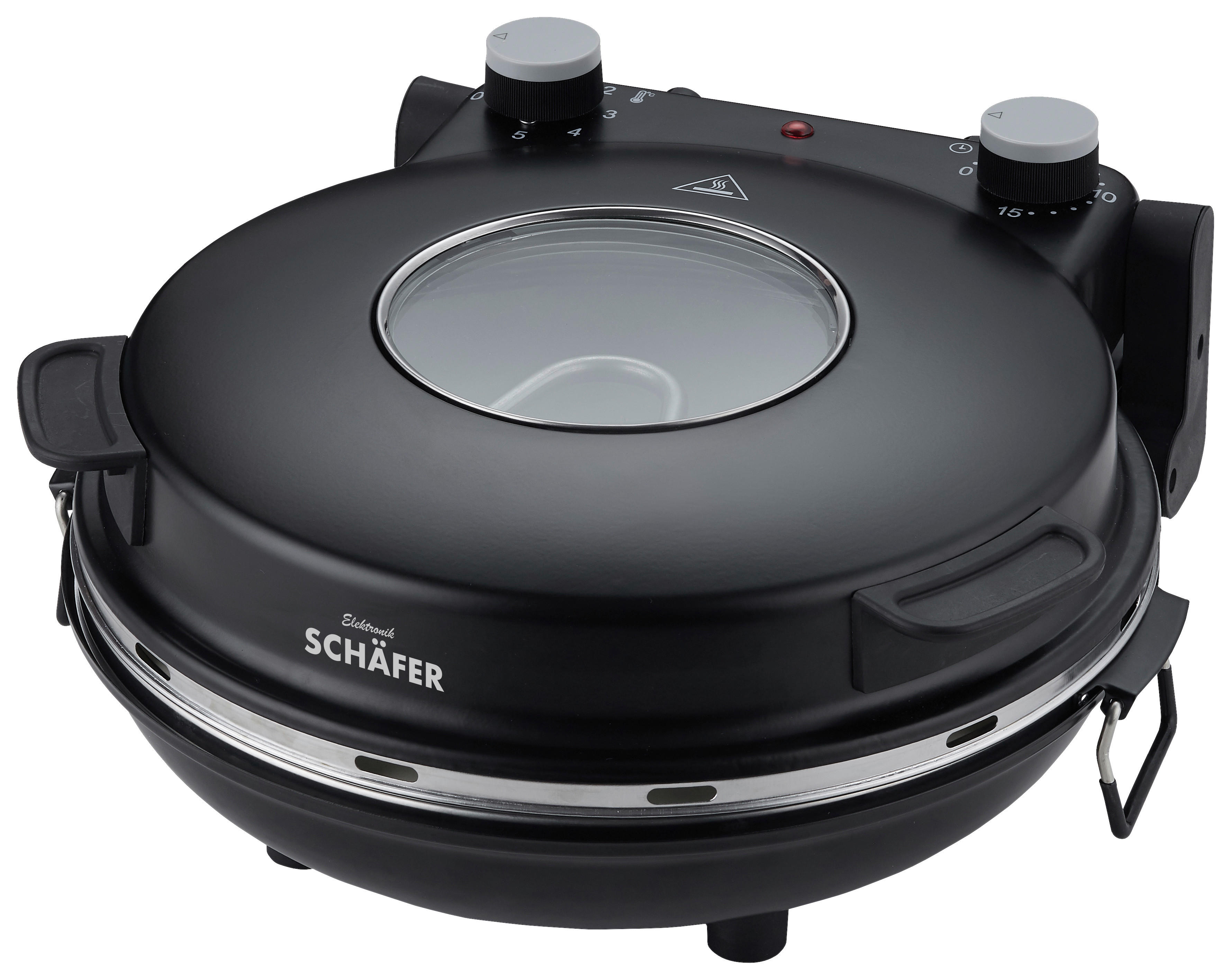 SCHÄFER Pizza-Ofen 20316 schwarz Metall D: ca. 32 cm Pizza-Maker schwarz - schwarz (32,00cm) - SCHÄFER