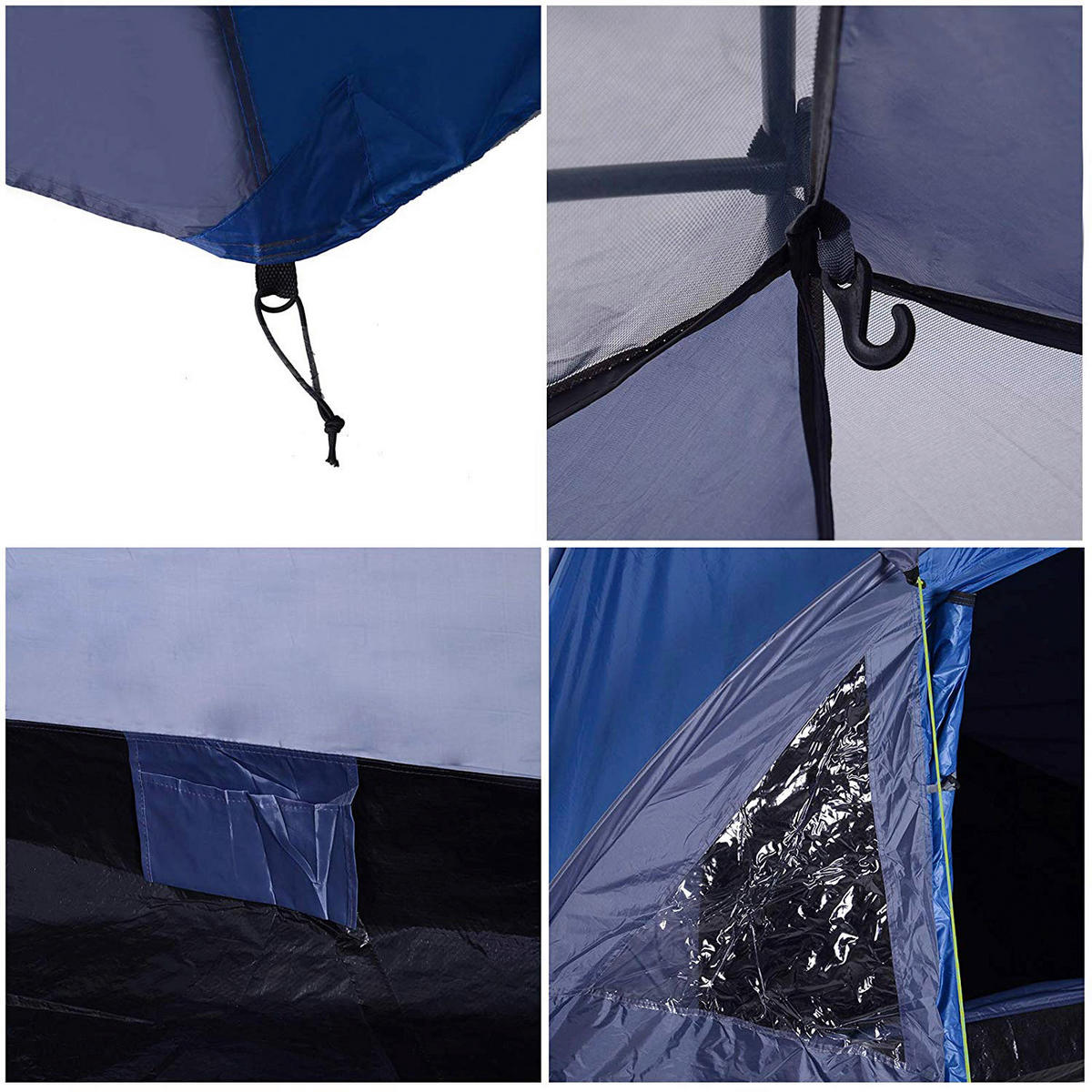 Outsunny Doppelwandzelt blau Kunststoff B/H/L: ca. 300x130x250 cm Doppelwandzelt - blau (250,00/300,00/130,00cm) - Outsunny
