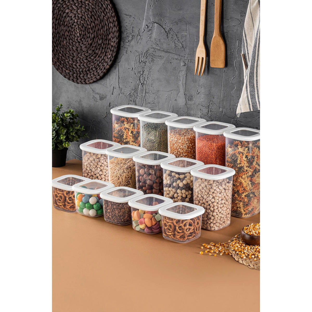 HermiaConcept Vorratsdosenset 15tlg. weiß 15tlg. - weiß - HermiaConcept