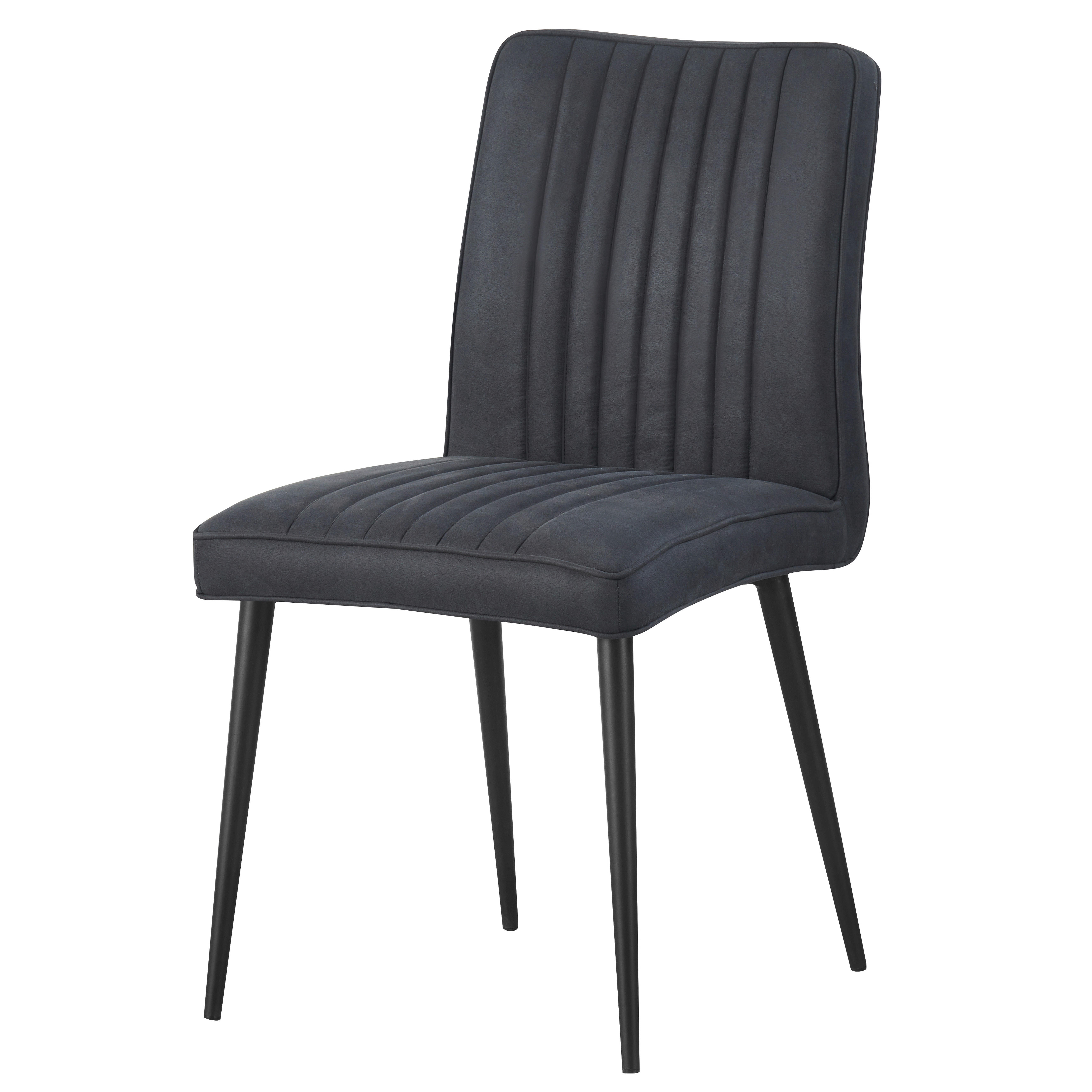 Stuhl Mona anthrazit schwarz Microfaser Metall Mona - schwarz/anthrazit