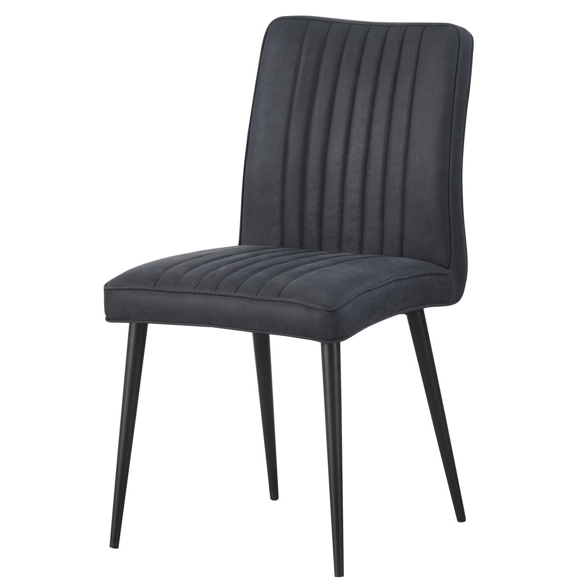 Stuhl Mona anthrazit schwarz Microfaser Metall Mona - schwarz/anthrazit