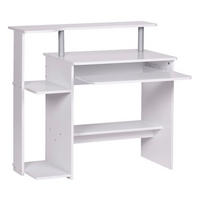 Computertisch weiß B/H/T: ca. 94x90,5x48,5 cm Computertisch - weiß (94,00/90,50/48,50cm) - Wohnling