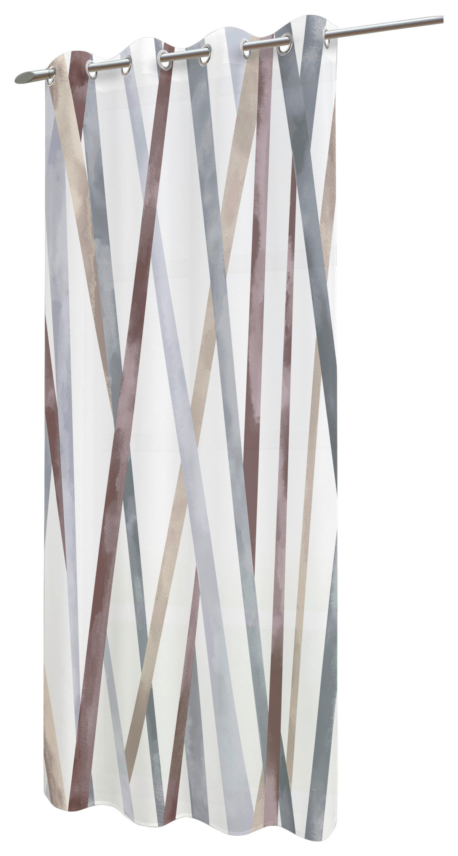 Ösenvorhang Melanie grau B/L: ca. 135x245 cm Melanie - braun/grau (135,00/245,00cm) - silver edition