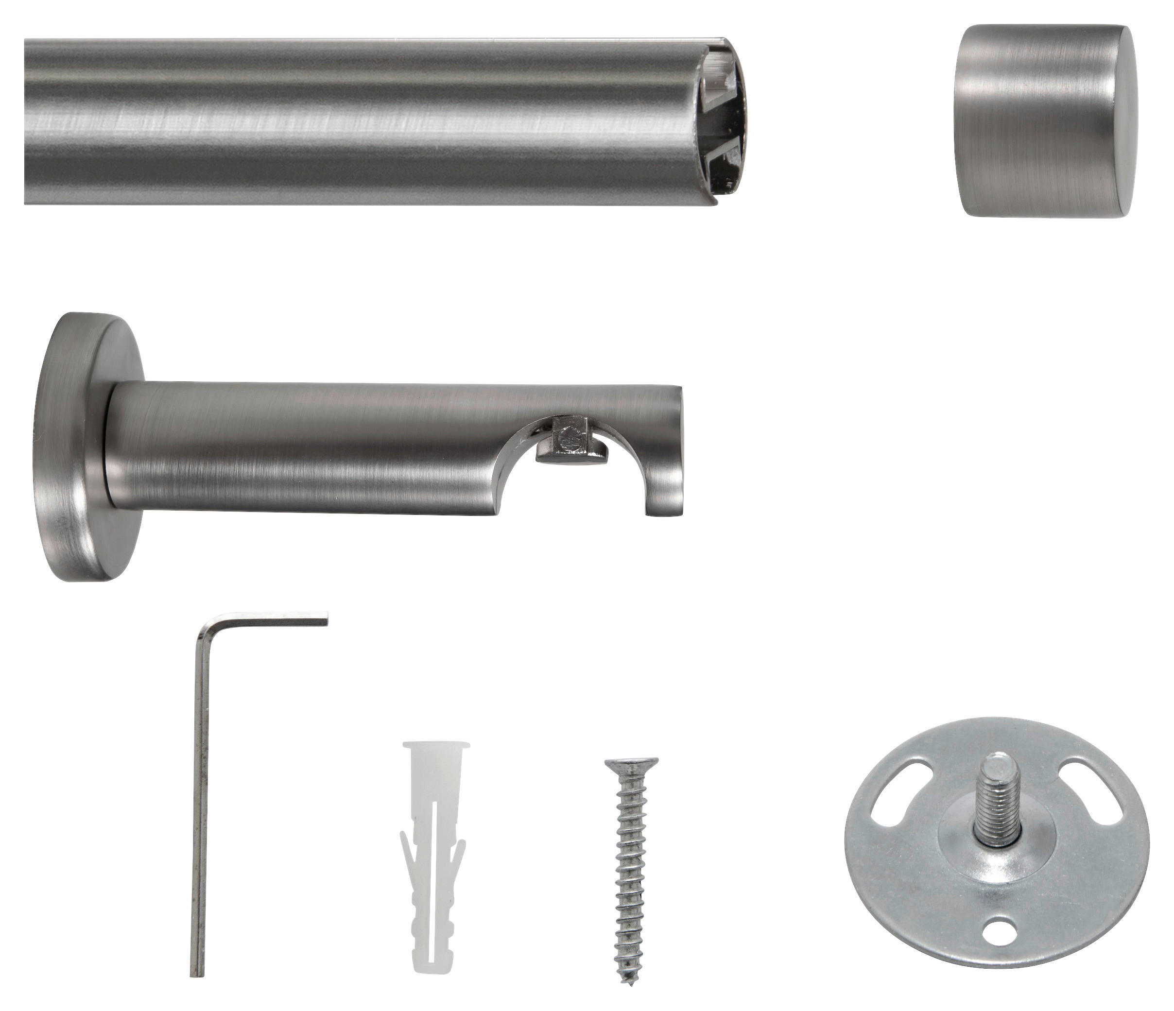 ondeco Stange mit Innenlauf Profilo Profilo - Edelstahloptik (2,00cm) - ondeco