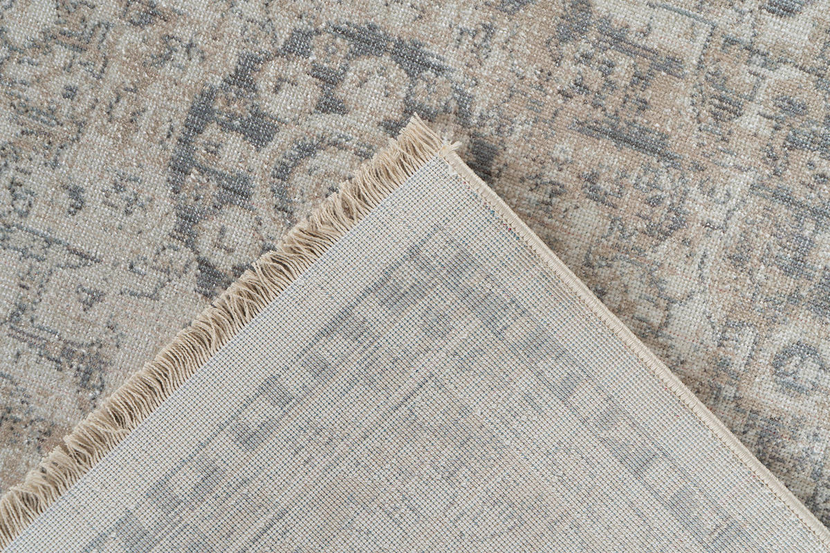 Kayoom Kurzflorteppich Milan 125 grau B/H/L: ca. 160x0,5x230 cm Milan 125 - grau (230,00/160,00/0,50cm) - Kayoom
