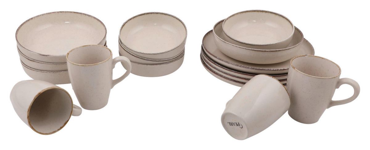 HermiaConcept Tafelservice Dirk creme Porzellan 16 tlg. Dirk - creme - HermiaConcept