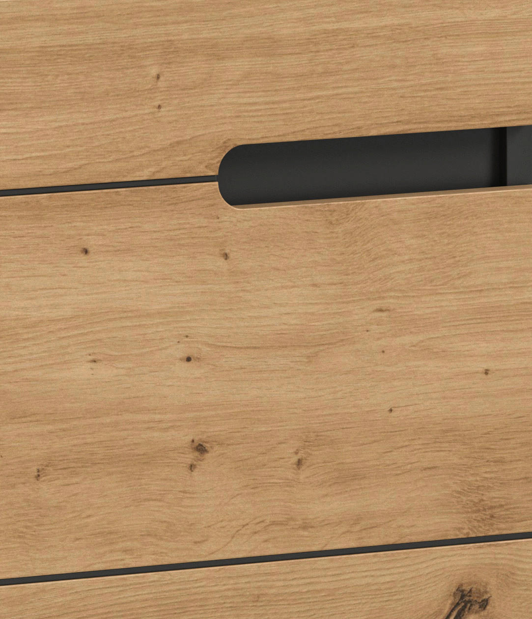 Waschbeckenunterschrank Canu Basalt Eiche Artisan Nachbildung B/H/T: ca. 63x55x34 cm Canu - Eiche/Basalt (63,00/55,00/34,00cm) - xonox.home