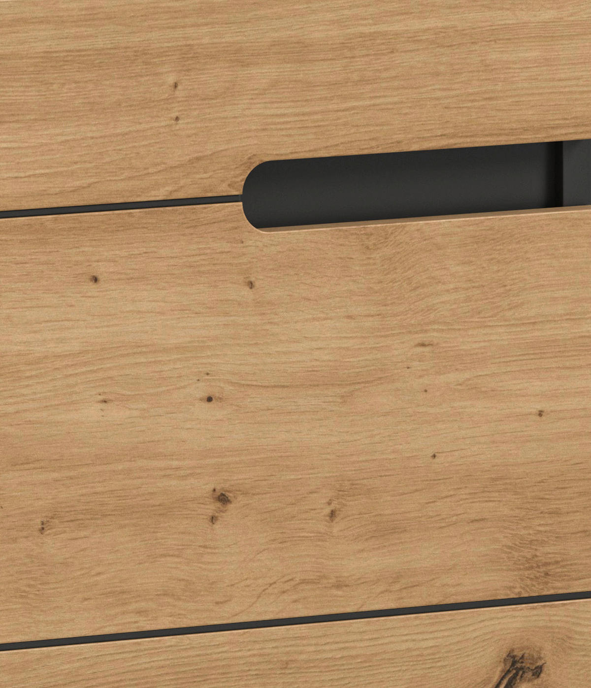 Waschbeckenunterschrank Canu Basalt Eiche Artisan Nachbildung B/H/T: ca. 63x55x34 cm Canu - Eiche/Basalt (63,00/55,00/34,00cm) - xonox.home