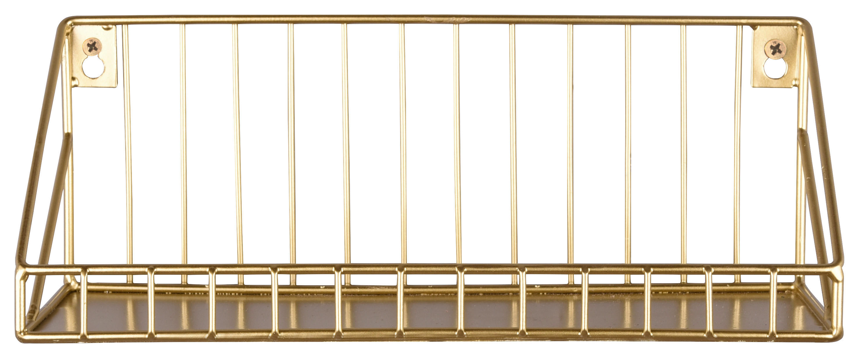 Wandregal Wandregal gold Optik Metall B/H/T: ca. 30x11x11 cm Wandregal - gold (30,00/11,00/11,00cm)