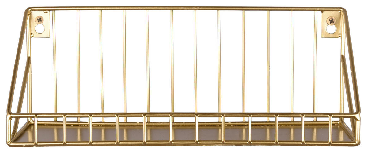 Wandregal Wandregal gold Optik Metall B/H/T: ca. 30x11x11 cm Wandregal - gold (30,00/11,00/11,00cm)
