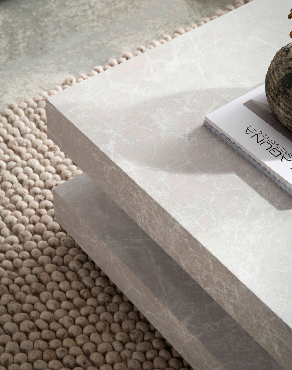 Couchtisch sand B/H/T: ca. 60x34x60 cm Couchtisch - sand (60,00/34,00/60,00cm) - Wohnling