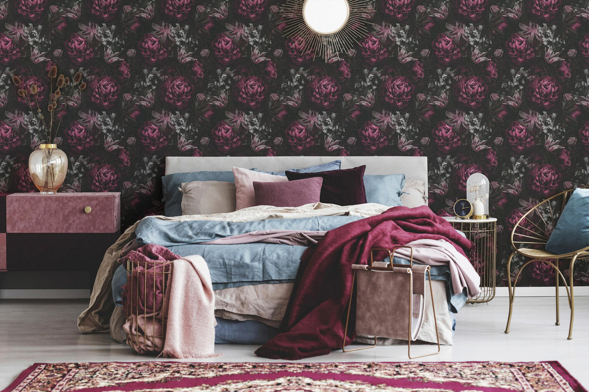 A.S.Creation Vliestapete Floral Floral lila B/H: ca. 0,53x10,05 cm Floral - lila (0,53/10,05cm) - A.S.Creation