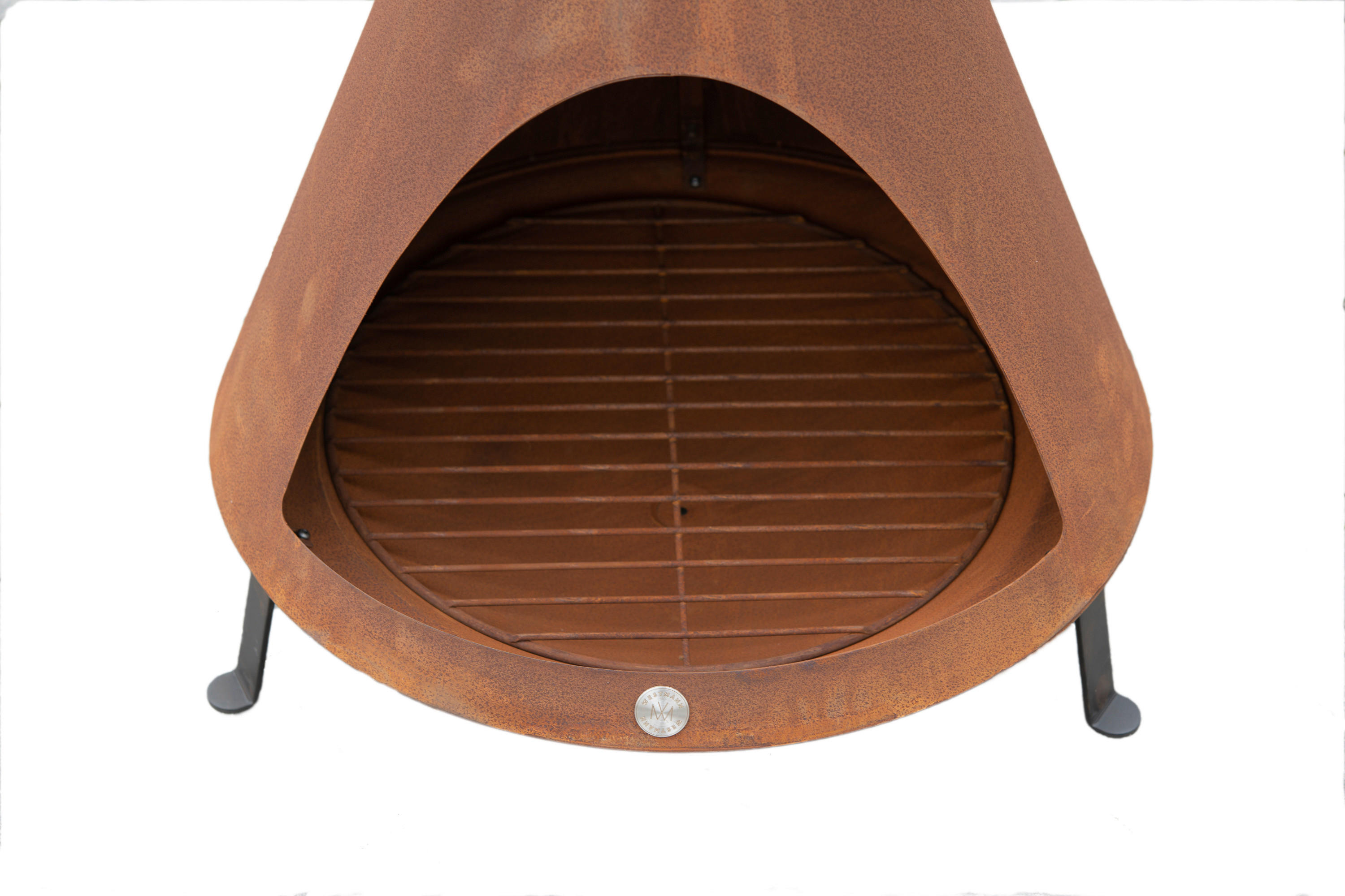 Westmann Gartenkamin mit Grill rost Stahl H/D: ca. 160x70 cm Grill Gartenkamin - rost (70,00/160,00cm) - Westmann