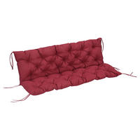 Outsunny Bankauflage rot Polyester B/H/L: ca. 150x8x98 cm Bankauflage - rot (98,00/150,00/8,00cm) - Outsunny