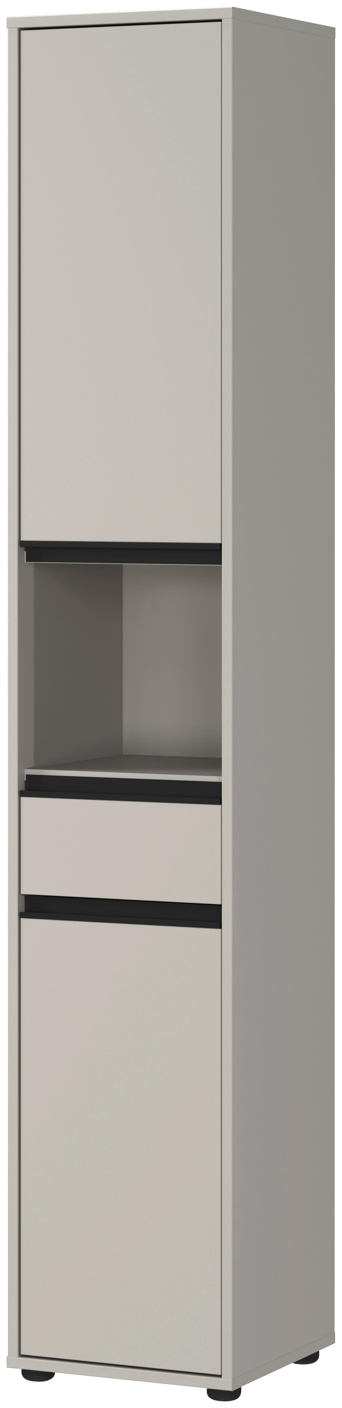 Hochschrank 2203-186 steingrau B/H/T: ca. 33x181x34 cm 2203-186 - steingrau (33,00/181,00/34,00cm) - Germania