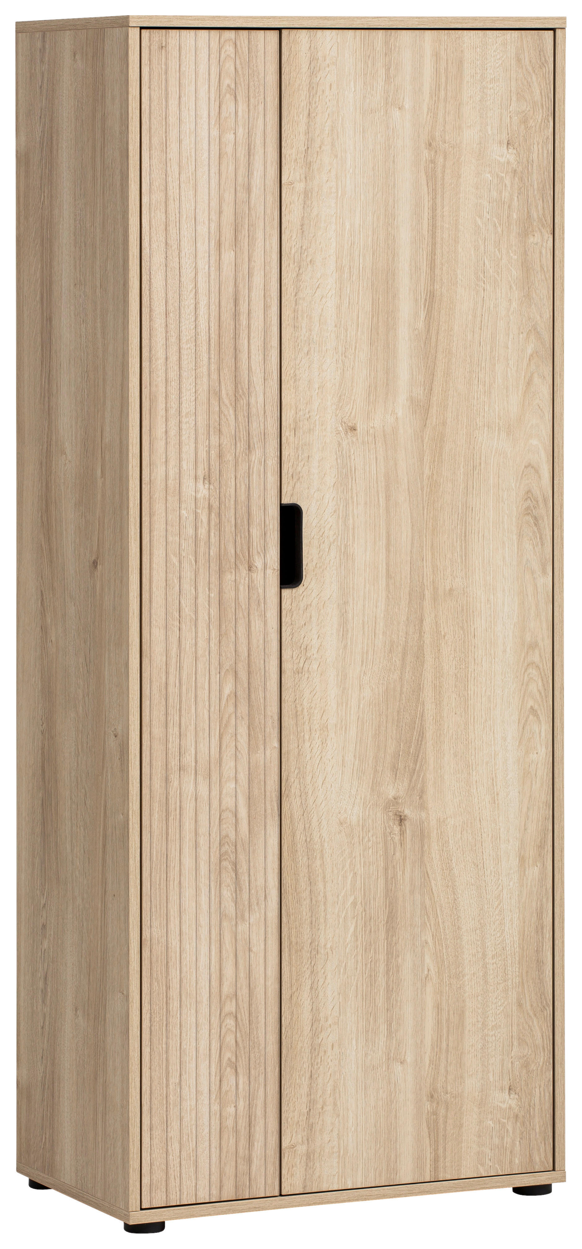 Aktenschrank Emmik schwarz matt Eiche Eiche weiß Nachbildung B/H/T: ca. 65,1x163,6x41 cm Emmik - Eiche/schwarz (65,10/163,60/41,00cm) - Möbelpartner