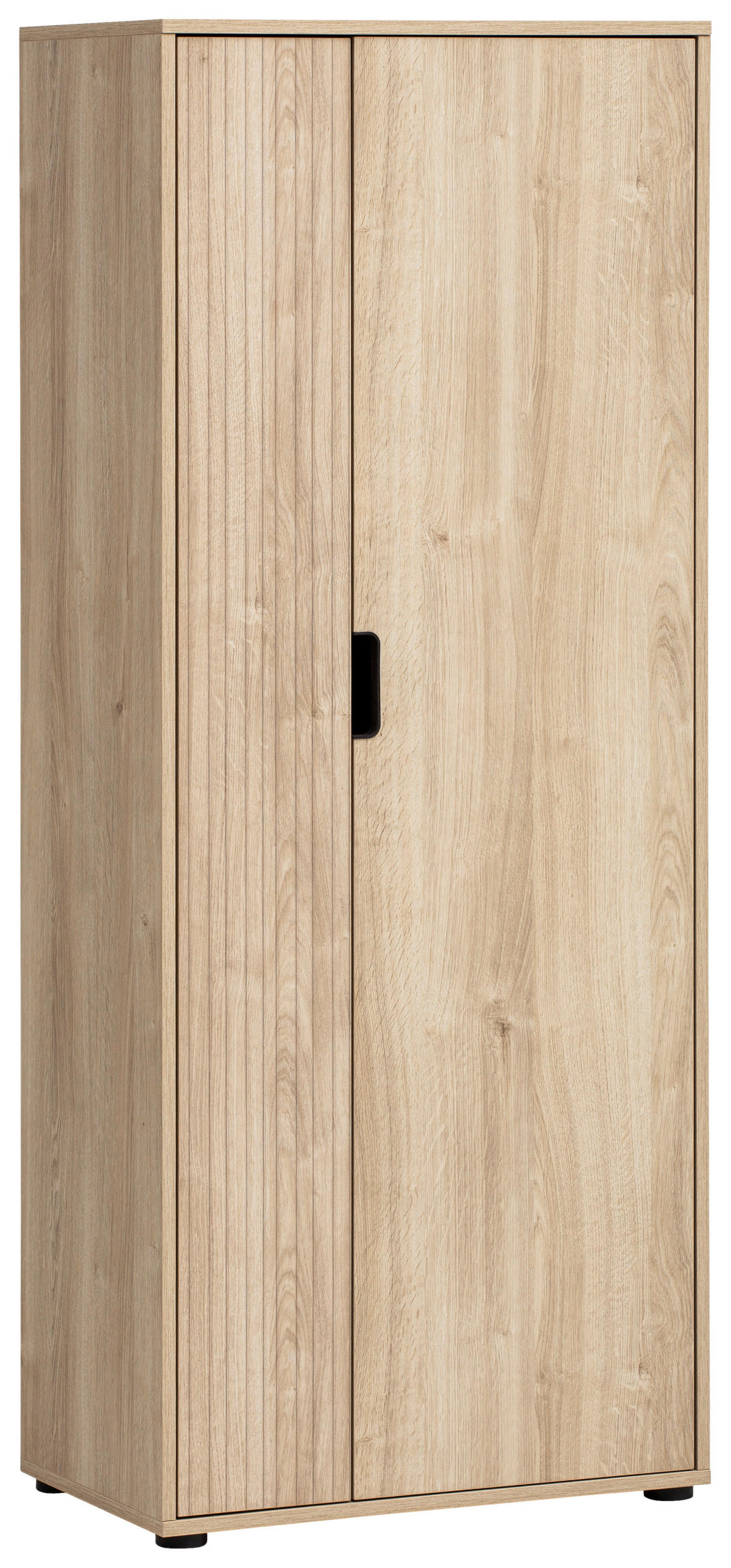 Aktenschrank Emmik schwarz matt Eiche Eiche weiß Nachbildung B/H/T: ca. 65,1x163,6x41 cm Emmik - Eiche/schwarz (65,10/163,60/41,00cm) - Möbelpartner