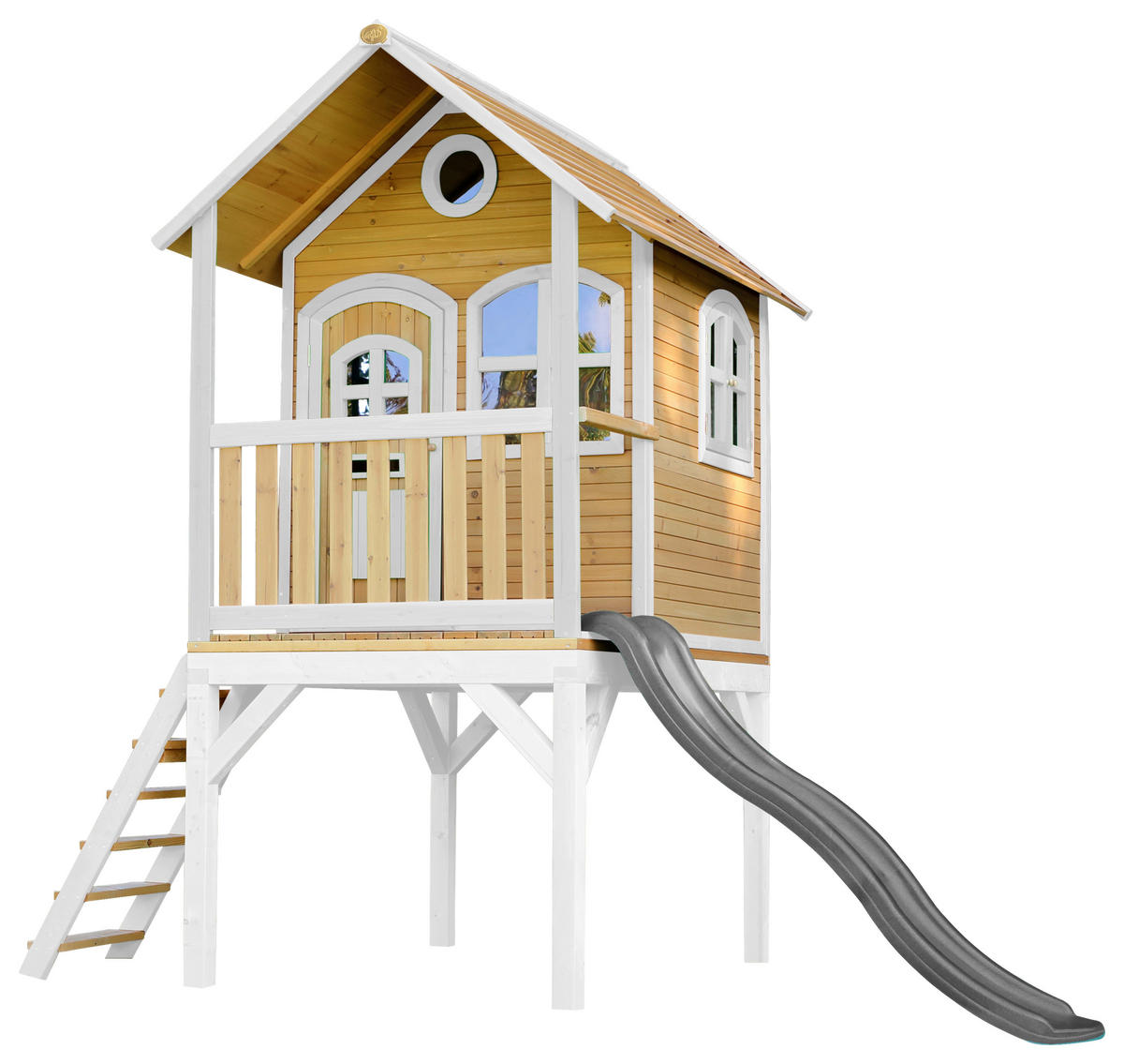AXI Spielhaus Laura weiß B/H/L: ca. 318x272x191 cm Laura - braun/weiß (191,00/318,00/272,00cm) - AXI