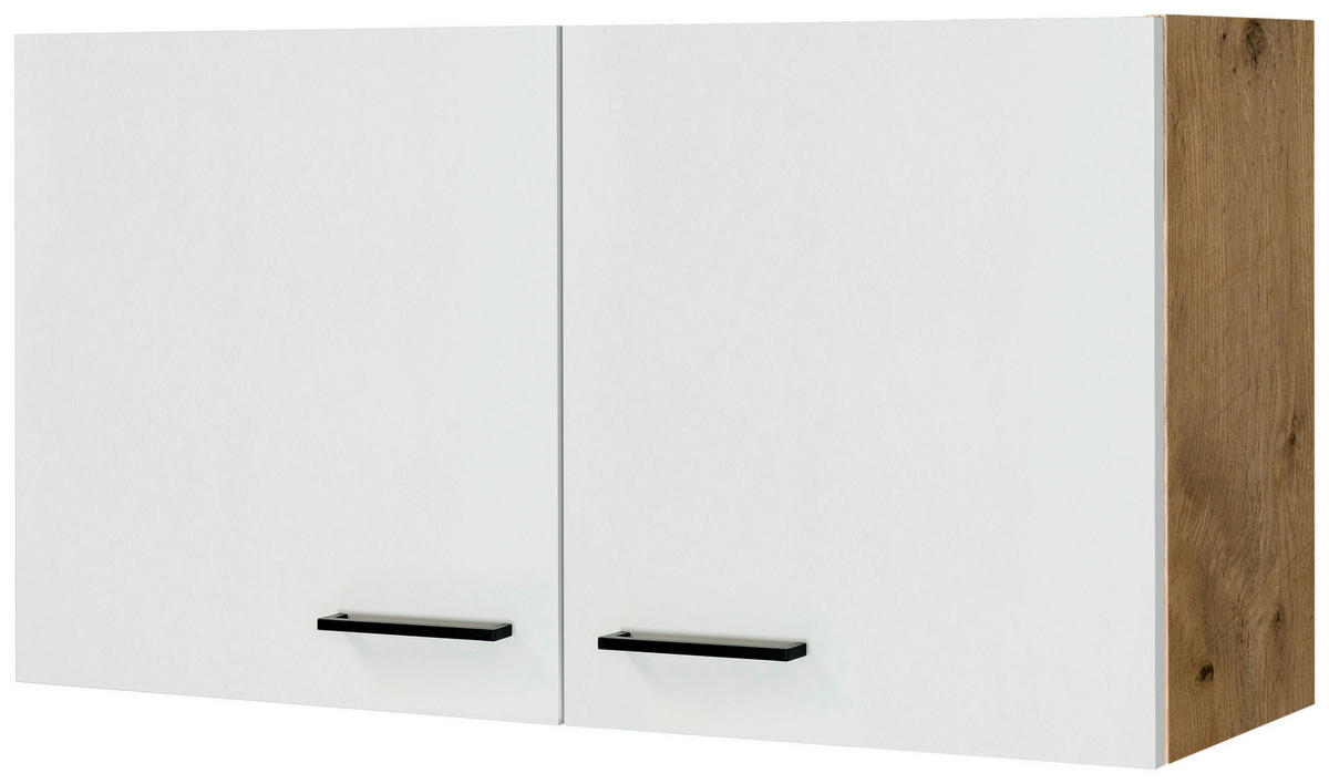 Hängeschrank Avila Magnolie matt B/H/T: ca. 100x54,8x32 cm Avila - schwarz/Oak (100,00/54,80/32,00cm) - Flex-Well