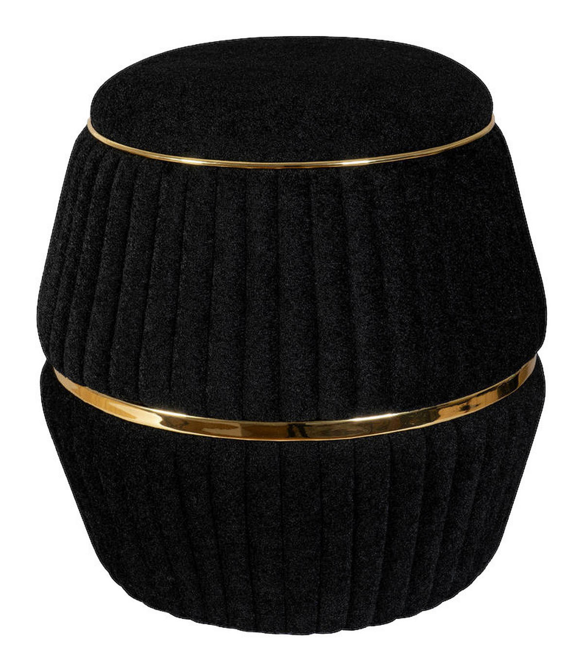 360 Living Hocker Doric 210 schwarz gold H/D: ca. 53x51,5 cm Doric 210 - gold/schwarz (51,50/53,00cm) - 360 Living