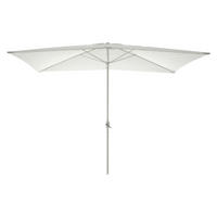 VCM Sonnenschirm weiß Polyester-Mischgewebe B/H/L: ca. 200x235x300 cm Sonnenschirm - weiß (300,00/200,00/235,00cm) - VCM