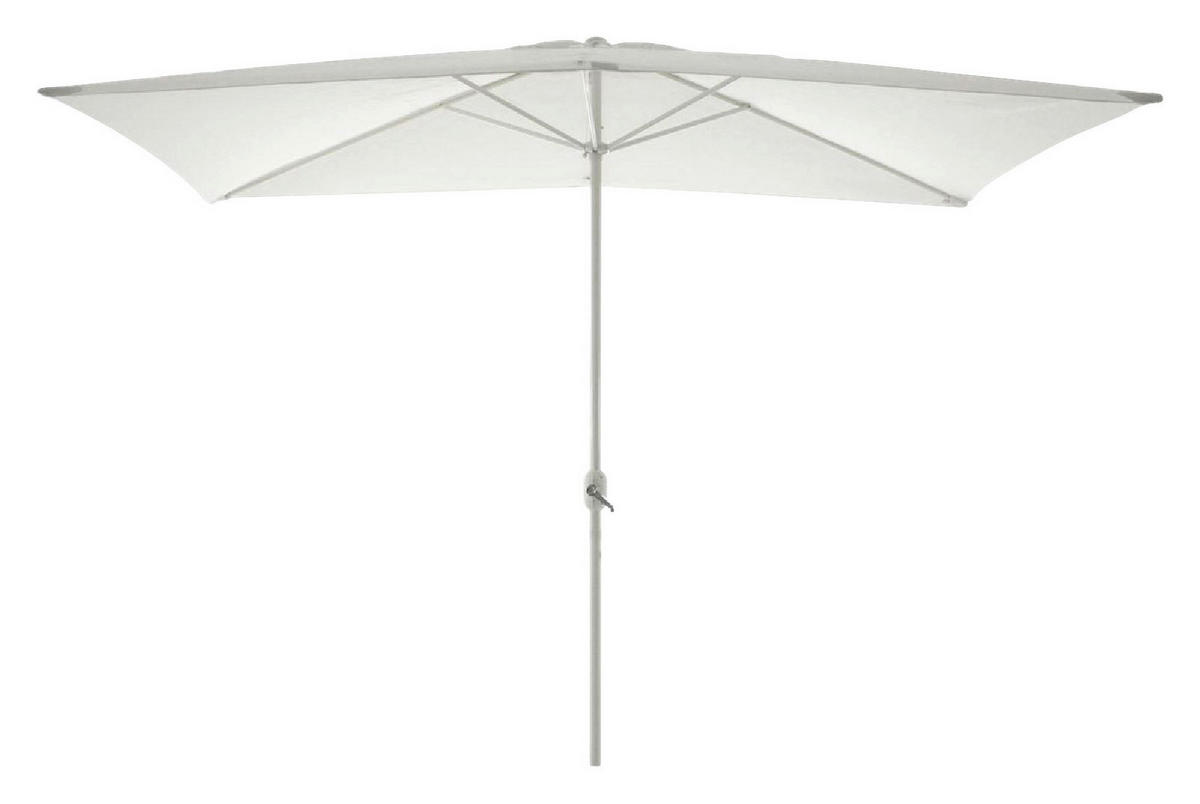 VCM Sonnenschirm weiß Polyester-Mischgewebe B/H/L: ca. 200x235x300 cm Sonnenschirm - weiß (300,00/200,00/235,00cm) - VCM