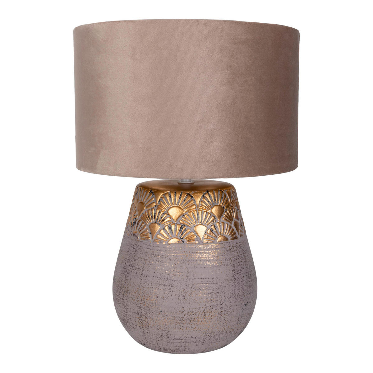 Näve Leuchten Tischleuchte beige Keramik B/H/T/D: ca. 26x39x26x26 cm E27 1 Brennstellen BRONCO - beige (26,00/39,00/26,00cm) - Näve Leuchten
