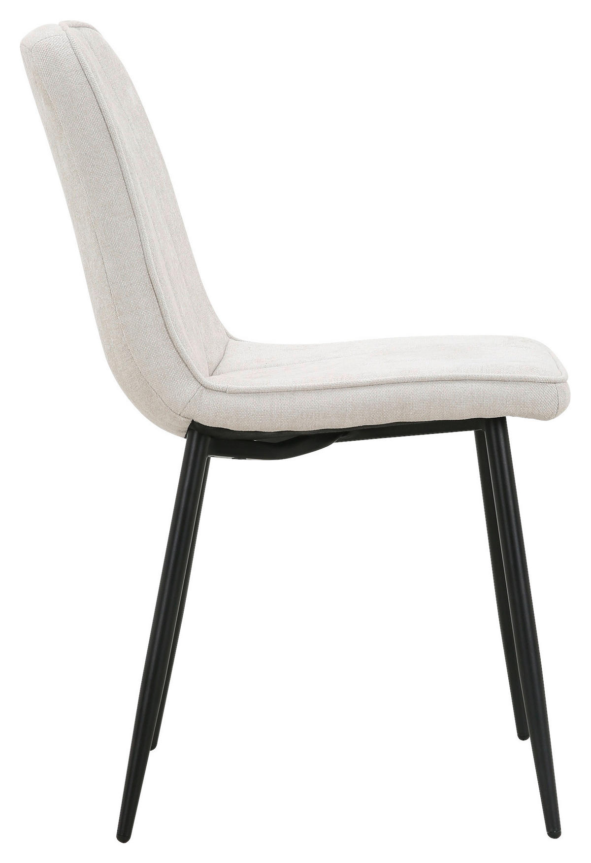 Stuhl KIM beige Webstoff B/T: ca. 45x87 cm KIM - beige/schwarz (45,00/87,00cm)