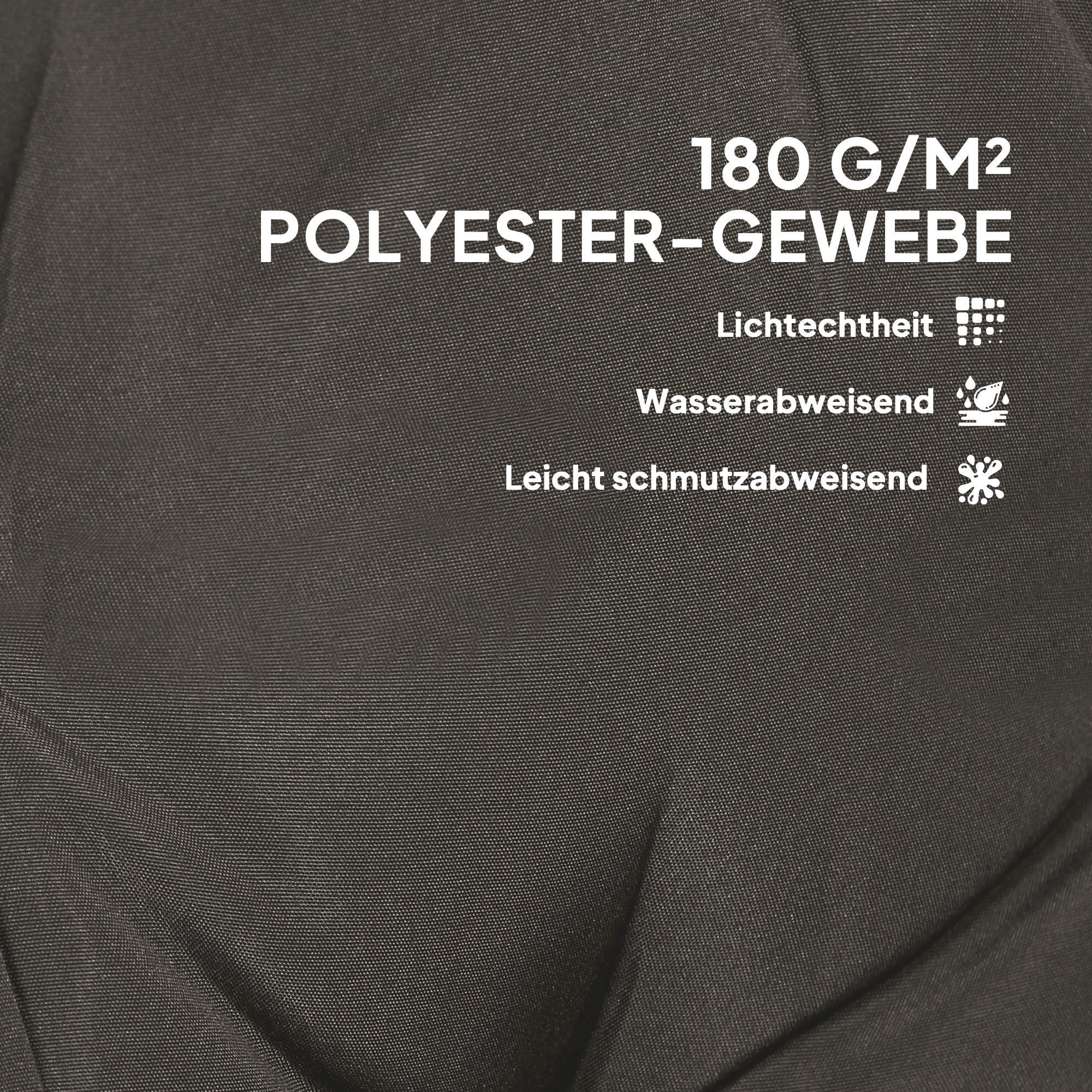 Outsunny Sitzkissen 4er Set dunkelgrau Polyester B/H/L: ca. 50x5x108 cm Sitzkissen 4er Set - dunkelgrau (108,00/50,00/5,00cm) - Outsunny