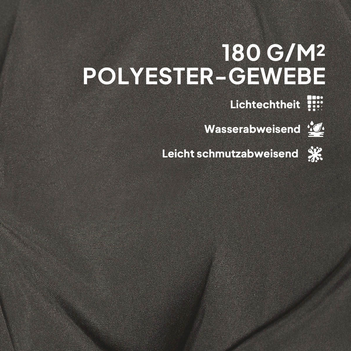 Outsunny Sitzkissen 4er Set dunkelgrau Polyester B/H/L: ca. 50x5x108 cm Sitzkissen 4er Set - dunkelgrau (108,00/50,00/5,00cm) - Outsunny